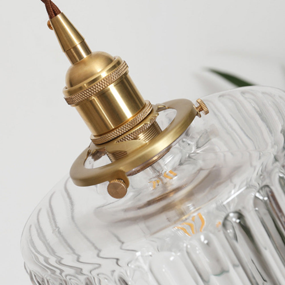 Plafonnier en verre clair classique