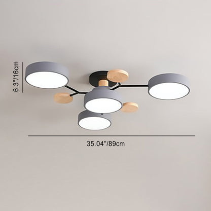 Lampe de plafond ronde nordique