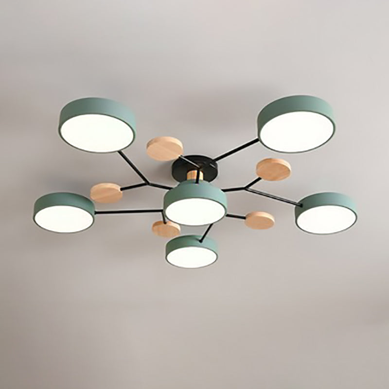 Lampe de plafond ronde nordique