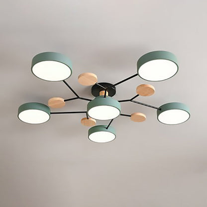 Lampe de plafond ronde nordique