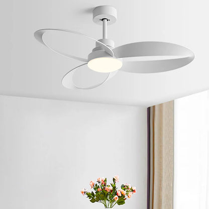 Ventilateur de plafond moderne à LED avec pales en bois