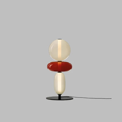 Lampe sur pied de créateur avec détails colorés