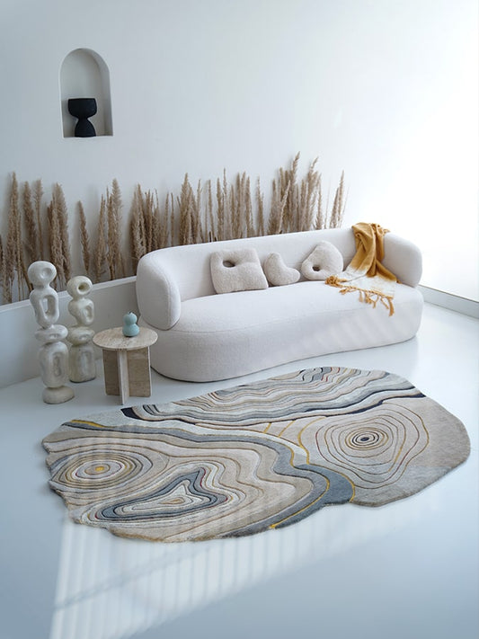 Timeless wool rug for living spaces