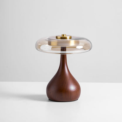 Lampe à poser en noyer style mi-siècle moderne Quilven