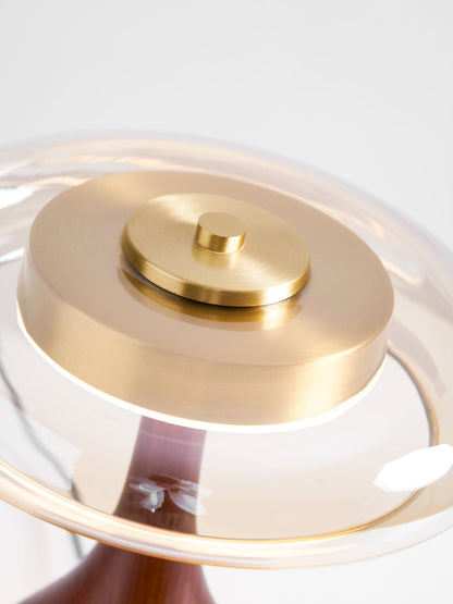 Lampe à poser en noyer style mi-siècle moderne Quilven