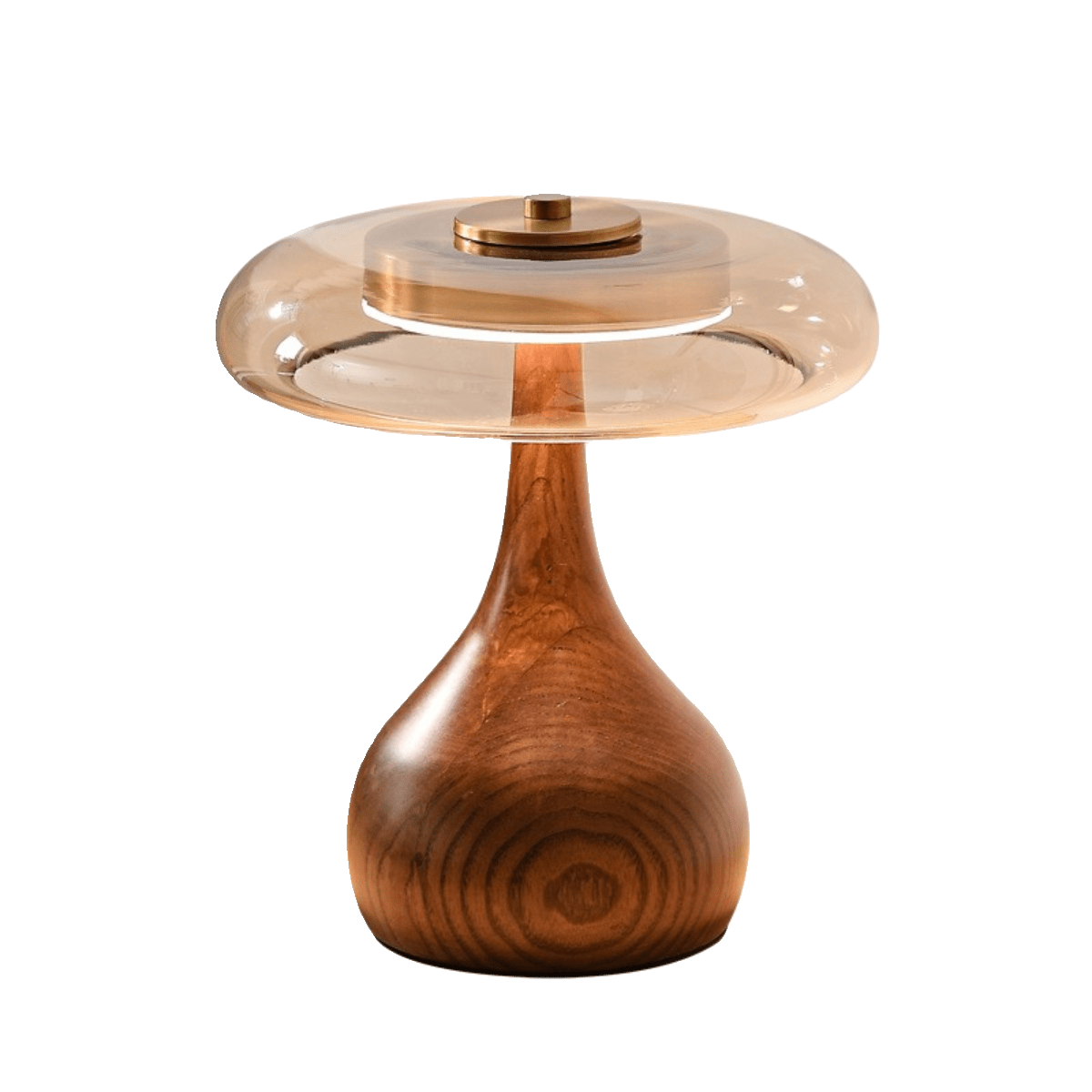 Lampe à poser en noyer style mi-siècle moderne Quilven