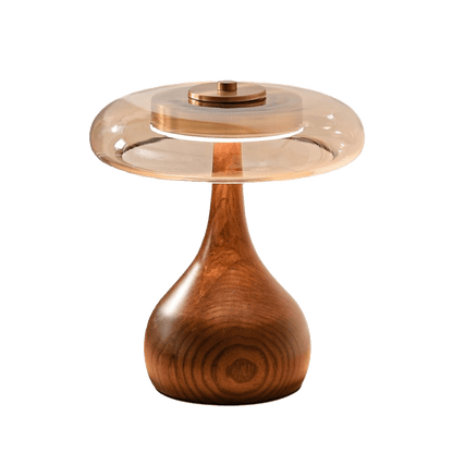 Lampe à poser en noyer style mi-siècle moderne Quilven