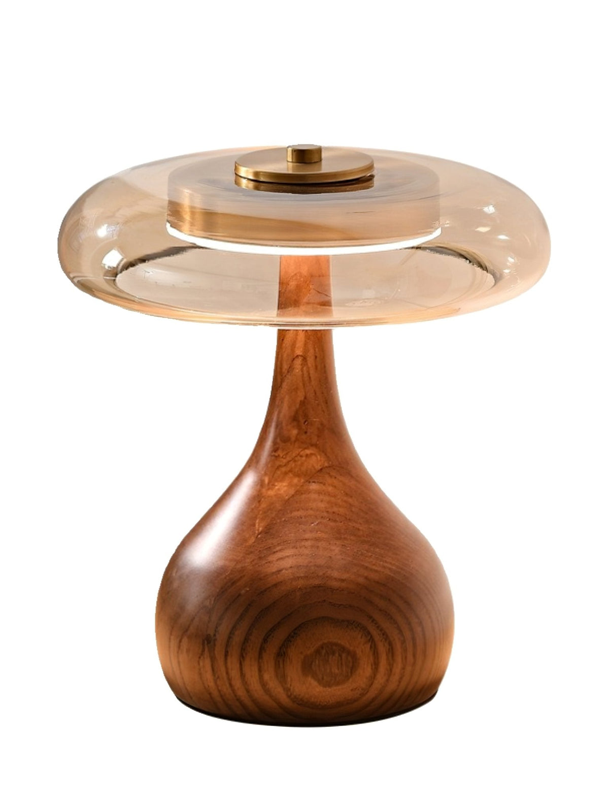 Lampe à poser en noyer style mi-siècle moderne Quilven