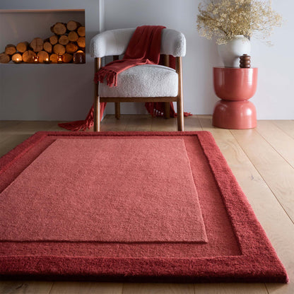 Tapis moderne en laine à bordure Marvella