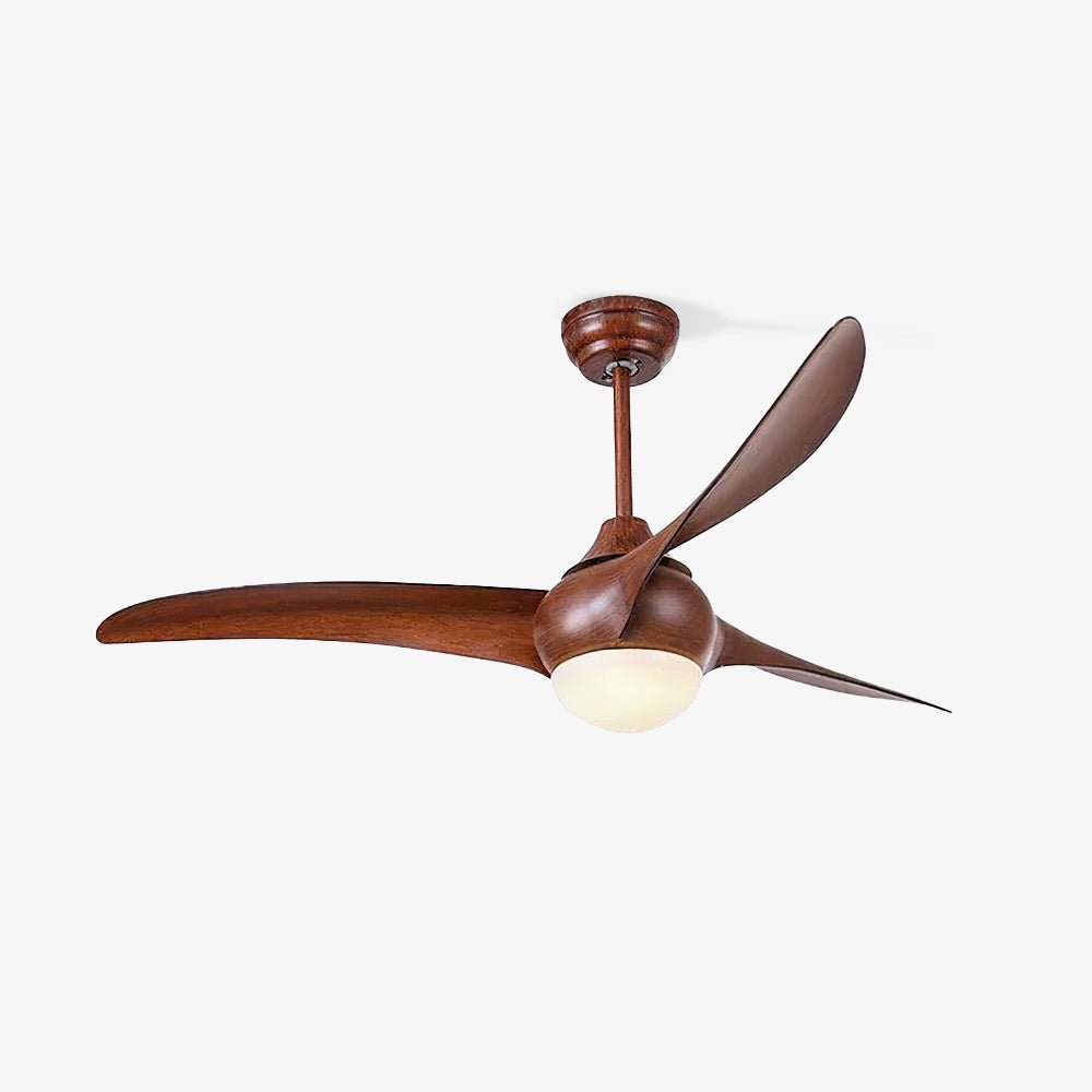 Ventilateur de plafond traditionnel avec lumière LED
