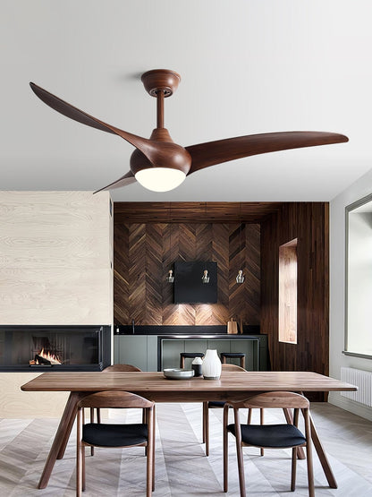 Ventilateur de plafond traditionnel avec lumière LED