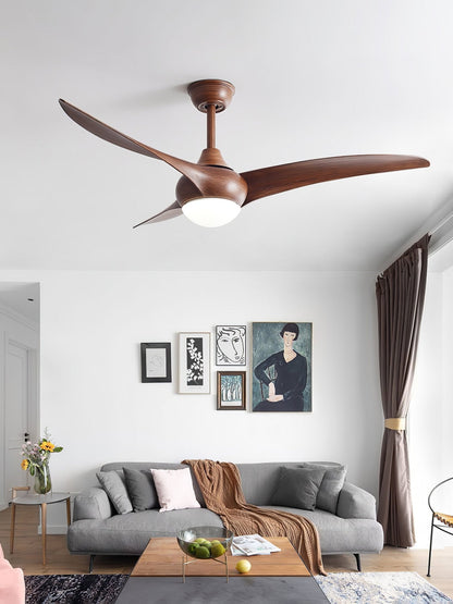 Ventilateur de plafond traditionnel avec lumière LED