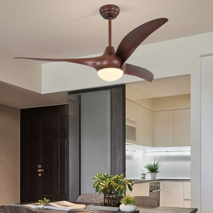 Ventilateur de plafond traditionnel avec lumière LED