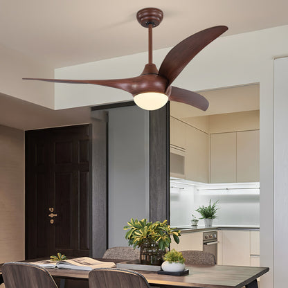 Ventilateur de plafond traditionnel avec lumière LED