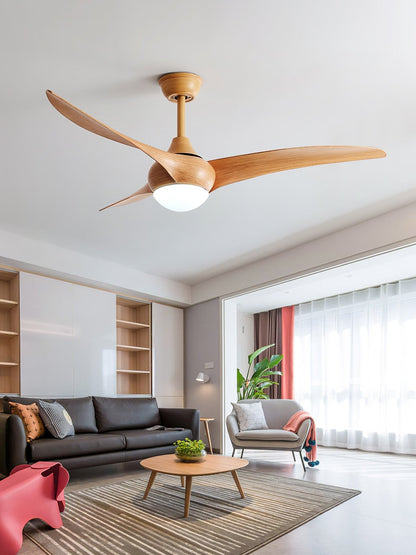 Ventilateur de plafond traditionnel avec lumière LED
