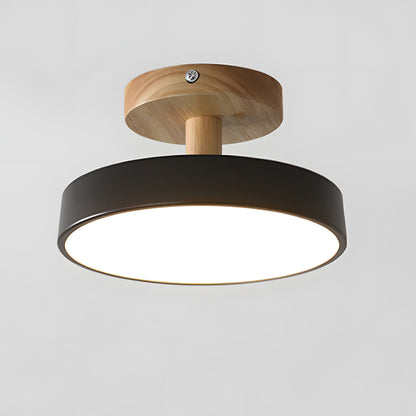 Plafonnier rond en fer à LED