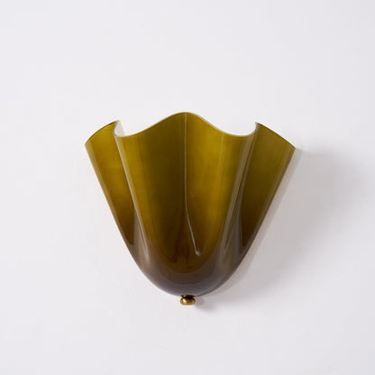 Lampe murale en verre en forme de pétale