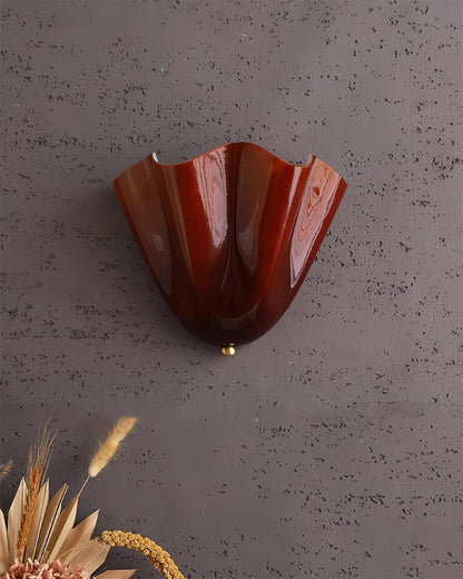 Lampe murale en verre en forme de pétale