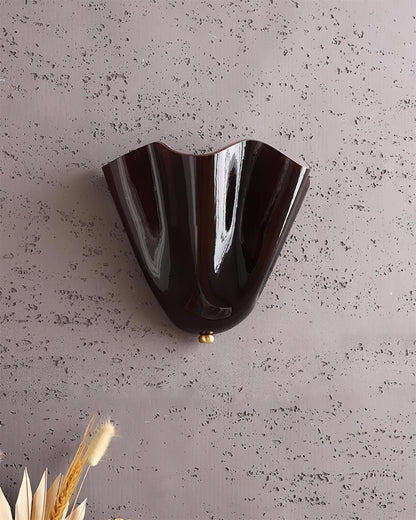 Lampe murale en verre en forme de pétale