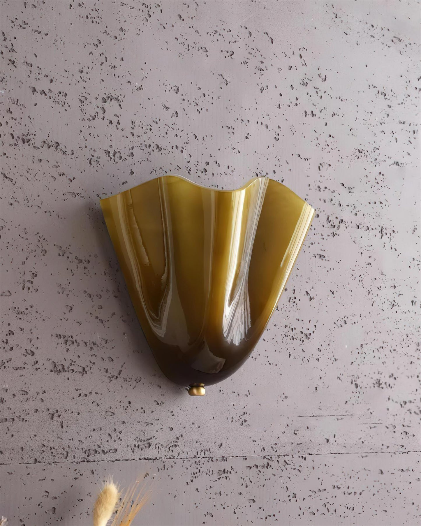 Lampe murale en verre en forme de pétale