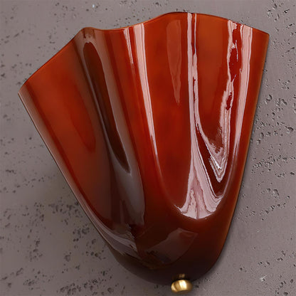 Lampe murale en verre en forme de pétale