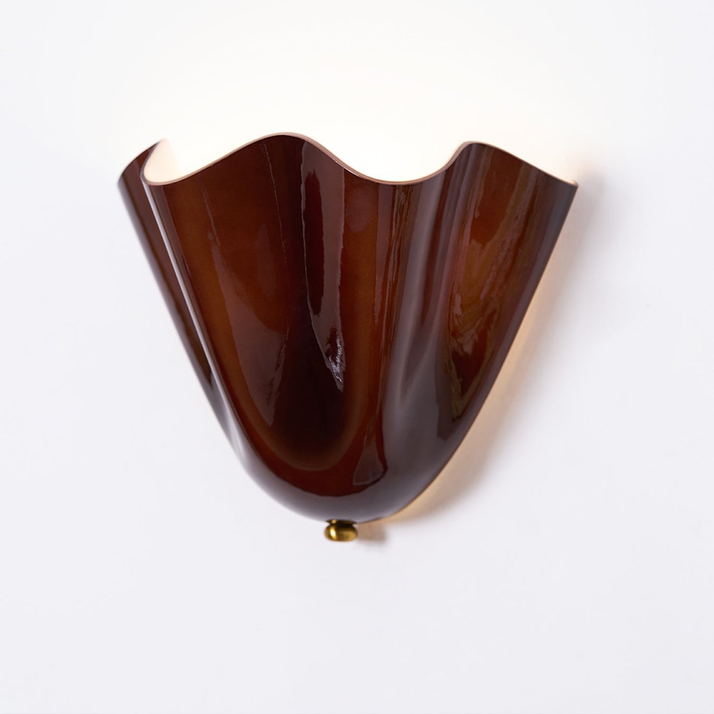 Lampe murale en verre en forme de pétale