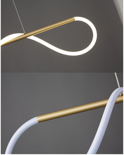 Suspension LED moderne avec motif en corde