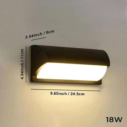 Applique murale extérieure LED moderne étanche
