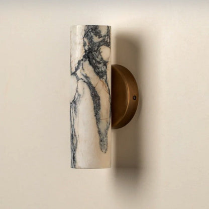 Applique murale en laiton et marbre Calacatta