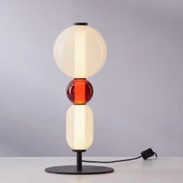 Lampe sur pied de créateur avec détails colorés