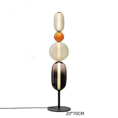 Lampe sur pied de créateur avec détails colorés