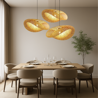 Suspension design en bambou naturel