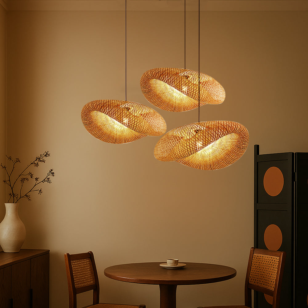 Suspension design en bambou naturel