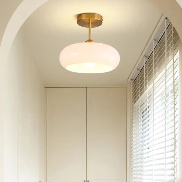 Plafonnier Bauhaus en verre