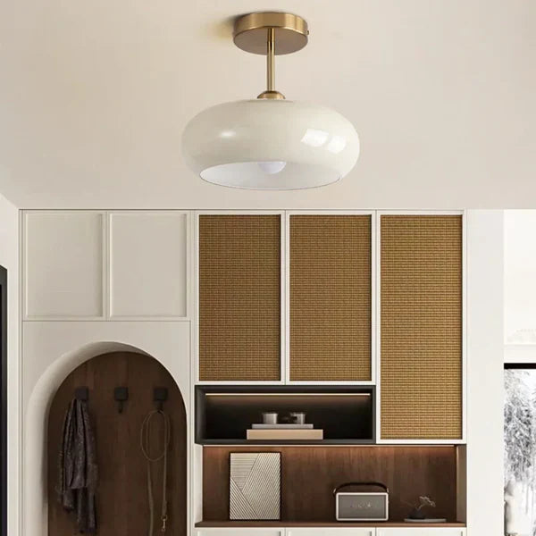 Plafonnier Bauhaus en verre