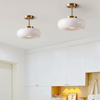 Plafonnier Bauhaus en verre