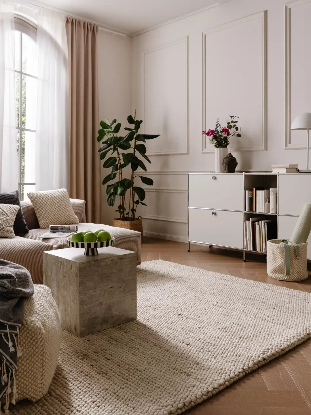 Tapis en laine tissé main Bubble