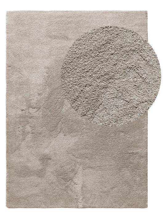 Tapis moderne lavable à poils longs