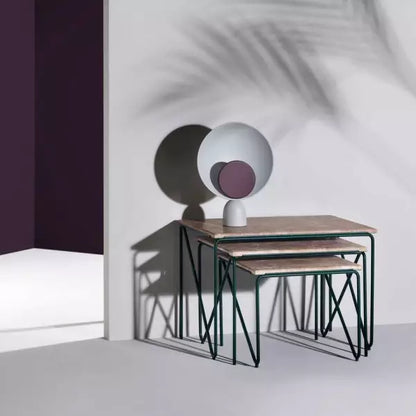 Lampe de table en forme de bol sculptural