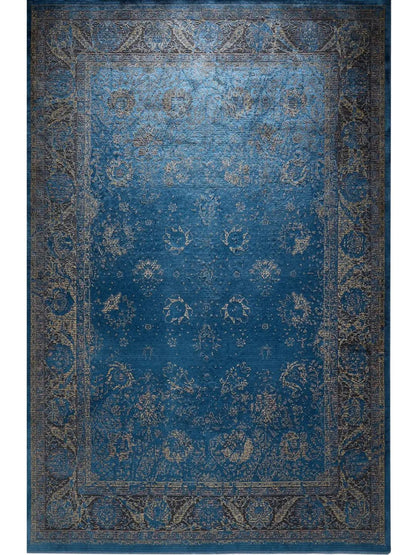 Tapis vintage bleu pour salon