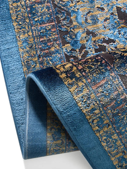 Tapis vintage bleu pour salon
