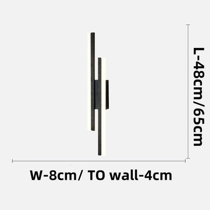 Applique murale longue en acrylique à DEL