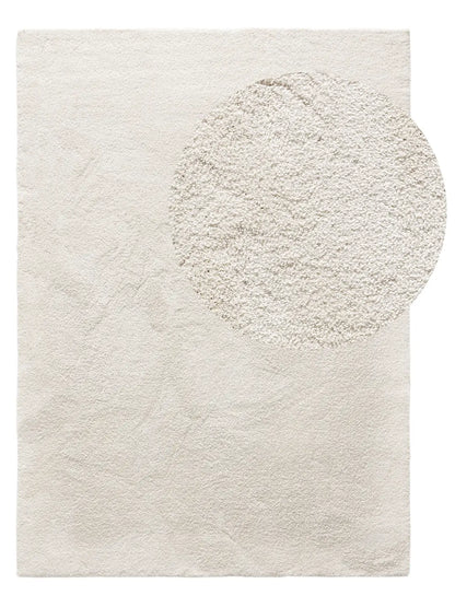 Tapis moderne lavable à poils longs