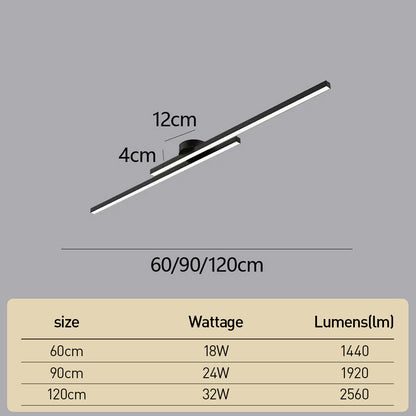 Plafonnier allongé en aluminium à DEL