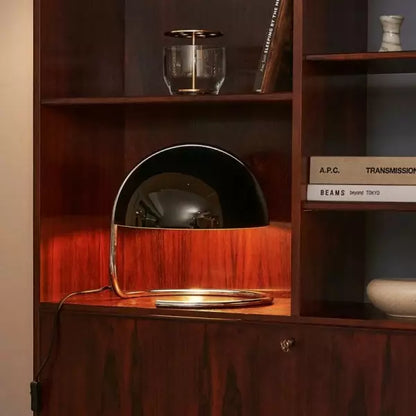 Lampe de table postmoderne en métal et verre