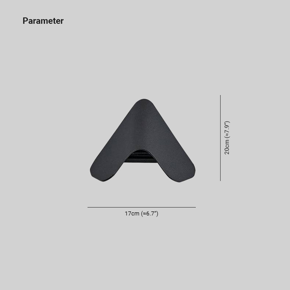 Lampe murale extérieure minimaliste en métal triangulaire