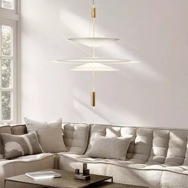 Lampe suspendue sculpturale à plusieurs couches