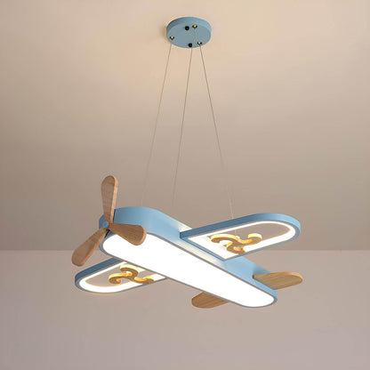 Lustre suspendu en forme d'avion charmant à LED pour enfants
