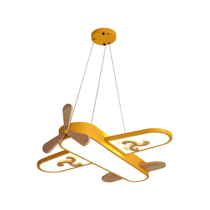 Lustre suspendu en forme d'avion charmant à LED pour enfants