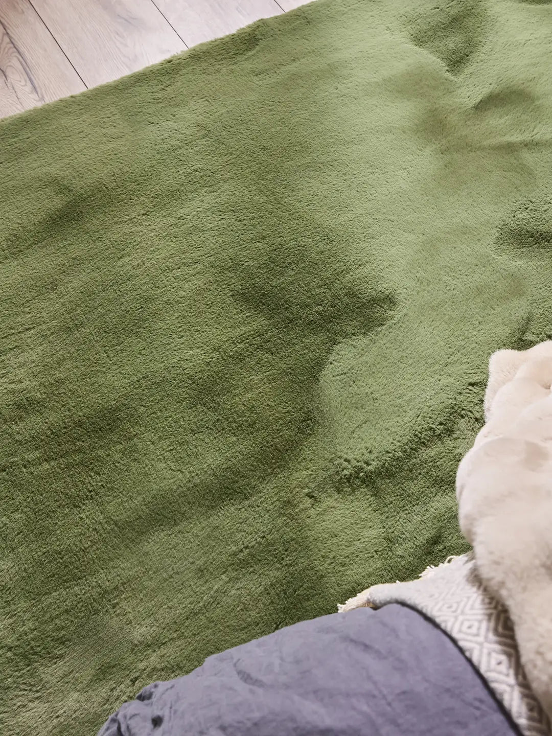 Tapis en fausse fourrure lavable